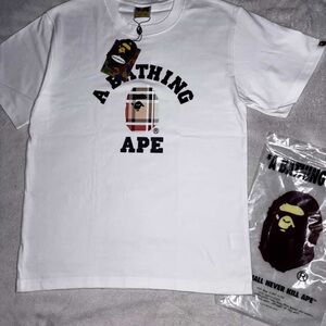 A Bathing Ape White Graphic Tee